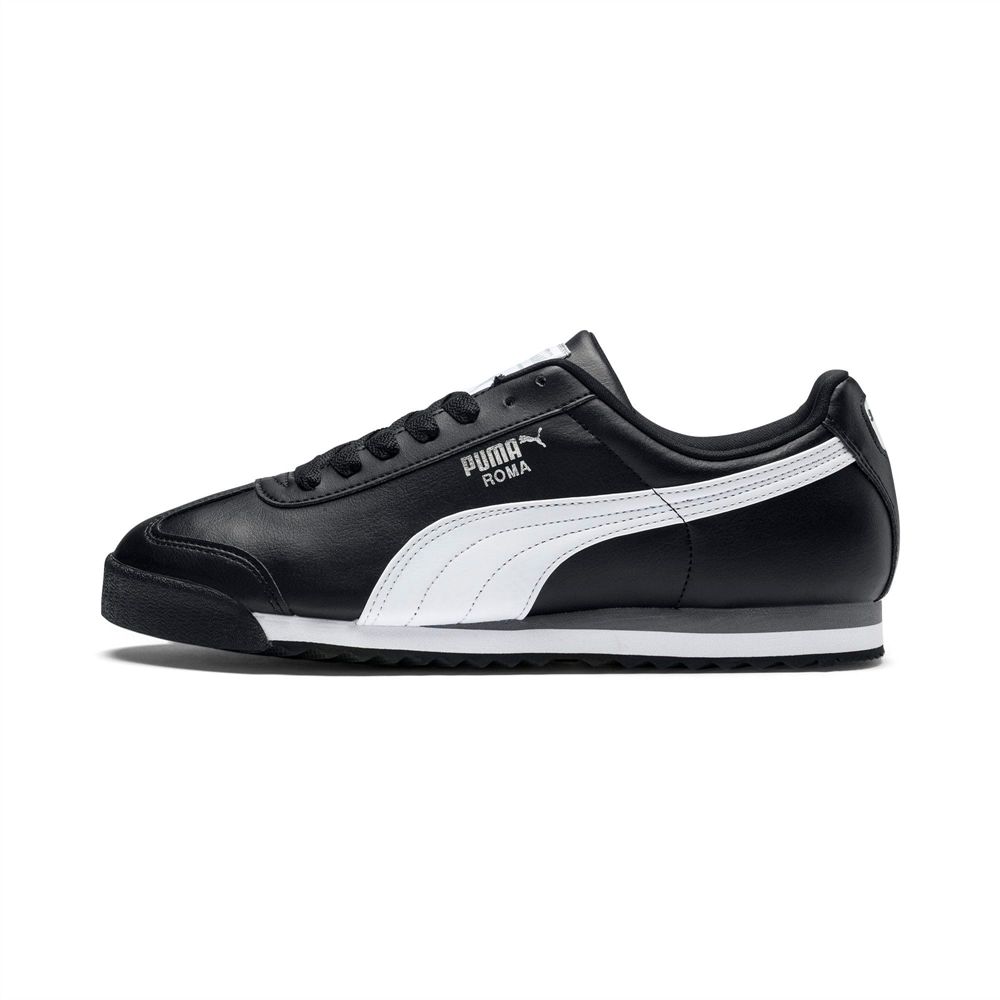 Puma Roma Basic Lány Sportcipő - Fekete/Fehér/Titán ( Hungary - ZCSOV2851 )